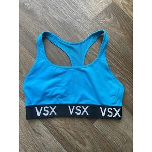 Victoria's Secret VSX Sport Player Racerback Sport Bra Black Elastic Band Size M